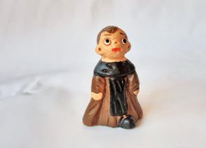 Antigüedades: FIGURA ALBOROX DE TERRACOTA FRAILE